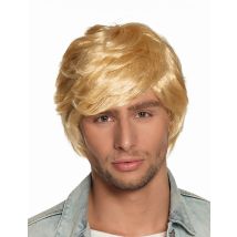 Perruque Courte Rétro Blonde Homme - Thème: Disco - Couleur: Blond - Taille: Taille Unique