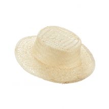 Chapeau Canotier En Paille Adulte - Thème: Hawaï - Couleur: Coloré - Taille: Taille Unique