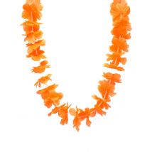 Collier Hawaï Orange - Thème: Hawaï - Couleur: Orange - Taille: Taille Unique