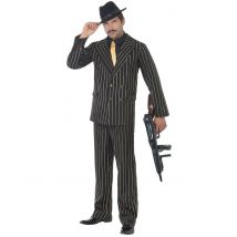 Déguisement Gangster Charleston Rayé Homme - Thème: Charleston - Couleur: Noir - Taille: L