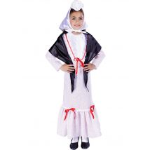 Déguisement Traditionnel Espagnole Fille - Thème: Peuples Du Monde - Couleur: Rouge - Taille: 5-7 ans