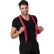 Bretelles Roses Adulte - Thème: Rétro - Couleur: Rose - Taille: Taille Unique