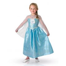 Déguisement Elsa Frozen Deluxe Fille - Thème: Héros Et Super Méchants - Couleur: Bleu - Taille: 7 à 8 ans