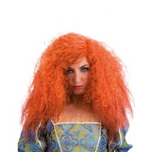 Perruque Frisée Orange Femme - Thème: Princesses - Couleur: Orange - Taille: Taille Unique