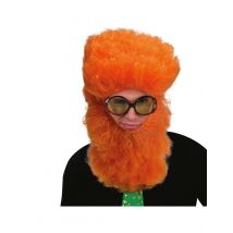 Barbe Irlandais Adulte - Thème: Ménage De Printemps - Couleur: Orange - Taille: Taille Unique