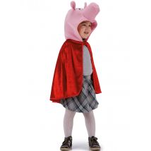Cape Cochon Rouge Enfant - Thème: Animaux Et Petites Bêtes - Couleur: Rouge - Taille: Taille Unique