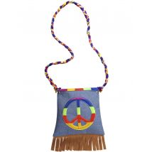 Sac Hippie Adulte - Thème: Hippies - Couleur: Marron - Taille: Taille Unique