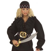 Bandana Pirate Adulte - Thème: Pirates - Couleur: Blanc - Taille: Taille Unique