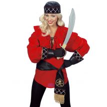 Ceinture Pirate Satinée Adulte - Thème: Pirates - Couleur: Coloré - Taille: Taille Unique