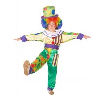 Déguisement Clown Bariolé Garçon - Thème: Déguisements Par Lettre - Couleur: Coloré - Taille: S 4-6 ans (110-120 cm)