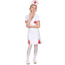 Déguisement infirmière rouge et blanc fille