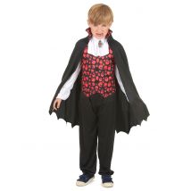 Déguisement Vampire Rouge Garçon - Thème: Déguisements Par Lettre - Couleur: Noir - Taille: M 7-9 ans (120-130 cm)