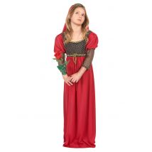 Déguisement Juliette Fille - Thème: Déguisements Par Lettre - Couleur: Rouge - Taille: L 10-12 ans (130-140 cm)