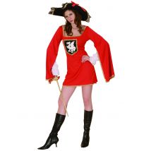 Déguisement Mousquetaire Rouge Femme - Thème: Déguisements Par Lettre - Couleur: Rouge - Taille: M