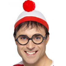 Bonnet Où Est Charlie Adulte - Thème: Héros Et Super Méchants - Couleur: Rouge - Taille: Taille Unique