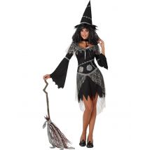 Déguisement Sorcière Grise Et Noire Femme Halloween - Thème: Déguisements Par Lettre - Couleur: Noir - Taille: XL