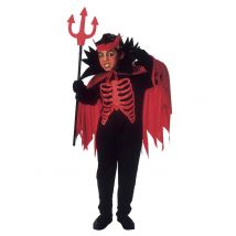Déguisement Diable Rouge Garçon Halloween - Thème: Déguisements Par Lettre - Couleur: Rouge - Taille: 8-10 ans (140 cm)