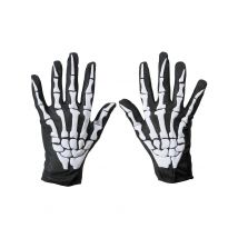 Gants squelette adulte Halloween