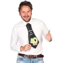 Cravate Humoristique 40 Ans - Thème: Humour - Couleur: Coloré - Taille: Taille Unique