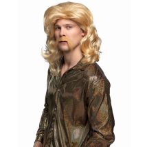 Perruque Et Moustache Blond Homme - Thème: Disco - Couleur: Blond - Taille: Taille Unique