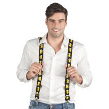 Bretelles Chope De Bière Adulte - Thème: Dirndl - Couleur: Jaune - Taille: Taille Unique