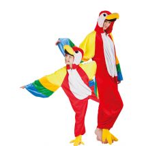 Déguisement de couple perroquet père et fils