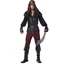 Déguisement Pirate À Rayures Homme - Thème: Pirates - Couleur: Noir - Taille: M