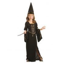 Déguisement Magicienne Fille - Thème: Magie Et Horreur - Couleur: Noir - Taille: XS 3-4 ans (92-104 cm)