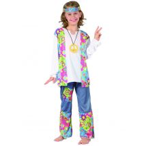 Déguisement Hippie Gilet À Franges Fille - Thème: Déguisements Par Lettre - Couleur: Violet - Taille: L 10-12 ans (130-140 cm)
