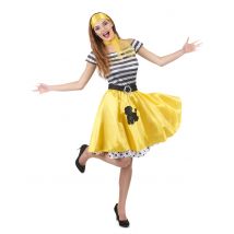 Déguisement Années 50 Jaune Femme - Thème: Rétro - Couleur: Jaune - Taille: M