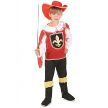 Déguisement Mousquetaire Rouge Garçon - Thème: Déguisements Par Lettre - Couleur: Rouge - Taille: M 7-9 ans (120-130 cm)