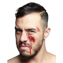 Fausse Blessure Pommette Enfoncée - Thème: Ghoulish - Couleur: Rouge - Taille: Small