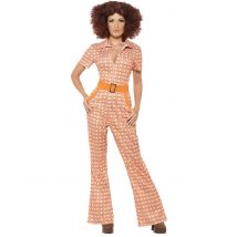 Déguisement Chic Années 70 Femme - Thème: Déguisements Par Lettre - Couleur: Orange - Taille: M