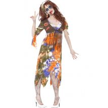 Déguisement Zombie Hippie Femme Halloween - Thème: Déguisements Par Lettre - Couleur: Coloré - Taille: L