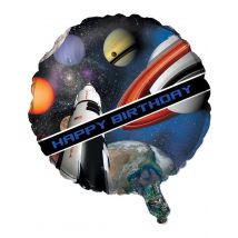Ballon Aluminium Anniversaire De L'espace 46 Cm - Thème: Espace - Couleur: Coloré - Taille: Taille Unique