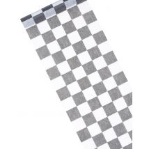 Chemin De Table Intissé Damier 27 Cm X 5 M - Coloré - Taille: Taille Unique