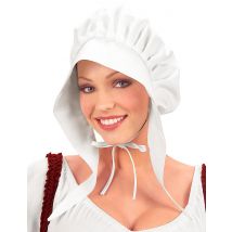 Bonnet Servante Blanc Femme - Thème: Médiéval - Couleur: Blanc - Taille: Taille Unique