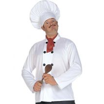 Kit Cuisinier Adulte - Thème: Uniforme - Couleur: Blanc - Taille: Taille Unique