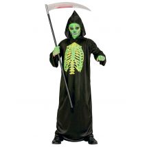Déguisement Squelette Éventré Enfant Halloween - Thème: Fluo, Phospho Et Uv - Couleur: Noir - Taille: 11-13 ans (158 cm)