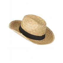 Chapeau Cowboy En Paille Enfant - Thème: Western - Couleur: Noir - Taille: Taille Unique