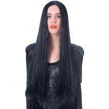 Perruque Très Longue Noire Femme - 75cm - Thème: Magie Et Horreur - Couleur: Noir - Taille: Taille Unique