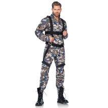 Déguisement Militaire Vert Et Beige Homme - Thème: Déguisements Par Lettre - Couleur: Blanc - Taille: L (44-46)