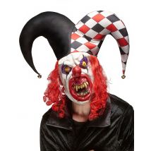 Masque Latex Joker Terrifiant Adulte Halloween - Thème: Magie Et Horreur - Couleur: Rouge - Taille: Taille Unique