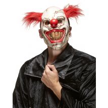 Masque Clown Méchant Adulte Halloween - Thème: Magie Et Horreur - Couleur: Rouge - Taille: Taille Unique