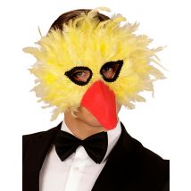 Masque À Plumes Oiseau Jaune Adulte - Thème: Animaux Et Petites Bêtes - Couleur: Jaune - Taille: Taille Unique