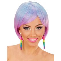 Boucles D'oreilles Cones Multicolores Femme - Thème: Fluo, Phospho Et Uv - Couleur: Fluos - Taille: Taille Unique