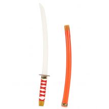 Sabre De Ninja En Plastique Rouge Enfant - Thème: Ninja - Couleur: Rouge - Taille: Taille Unique