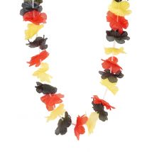 Collier Hawaï Supporter Belgique - Thème: Nationalités - Couleur: Rouge - Taille: Taille Unique