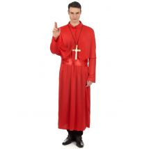 Déguisement Prêtre Rouge Adulte - Thème: Déguisements Par Lettre - Couleur: Rouge - Taille: Taille Unique (42)