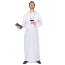 Déguisement Moine Blanc Adulte - Thème: Déguisements Par Lettre - Couleur: Blanc - Taille: Taille Unique (42)